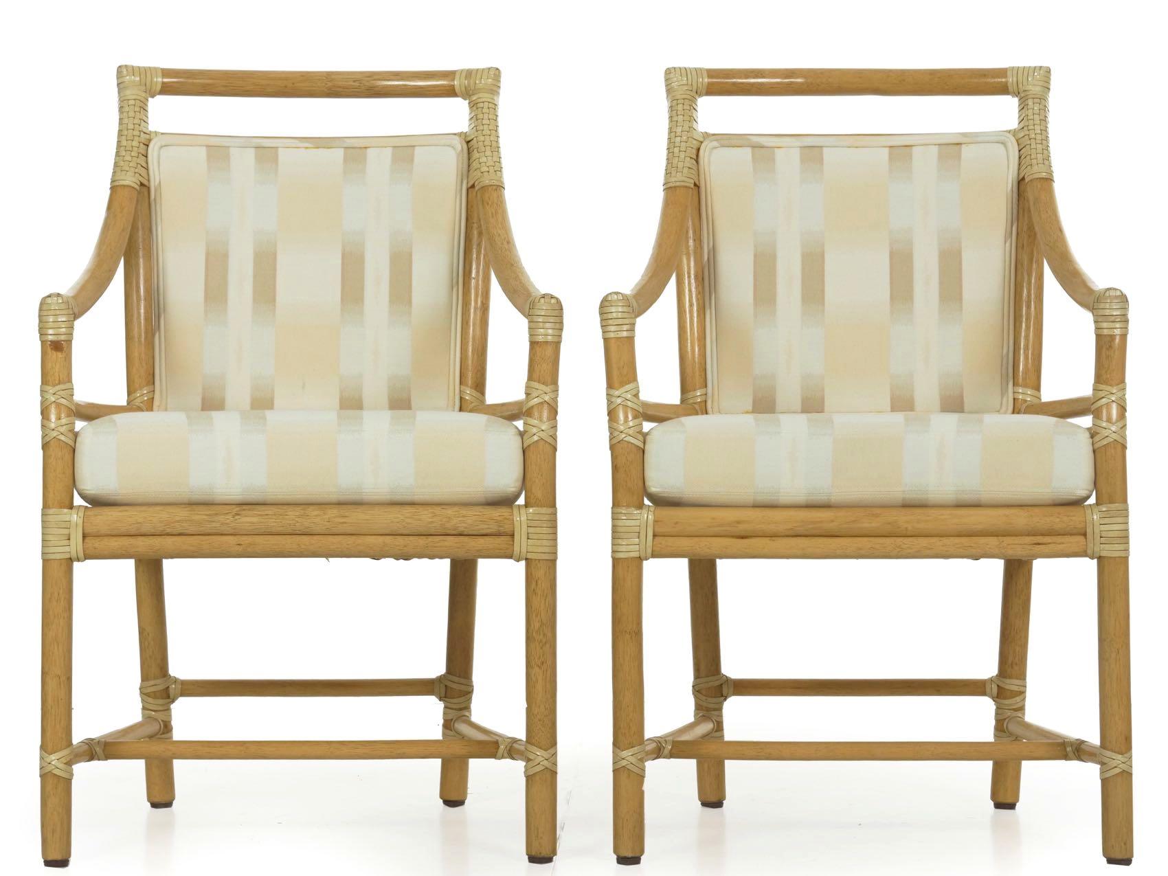 A gorgeous set of McGuire's highly sought-after Rattan 