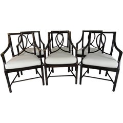 Set of Six McGuire Leona Armchairs