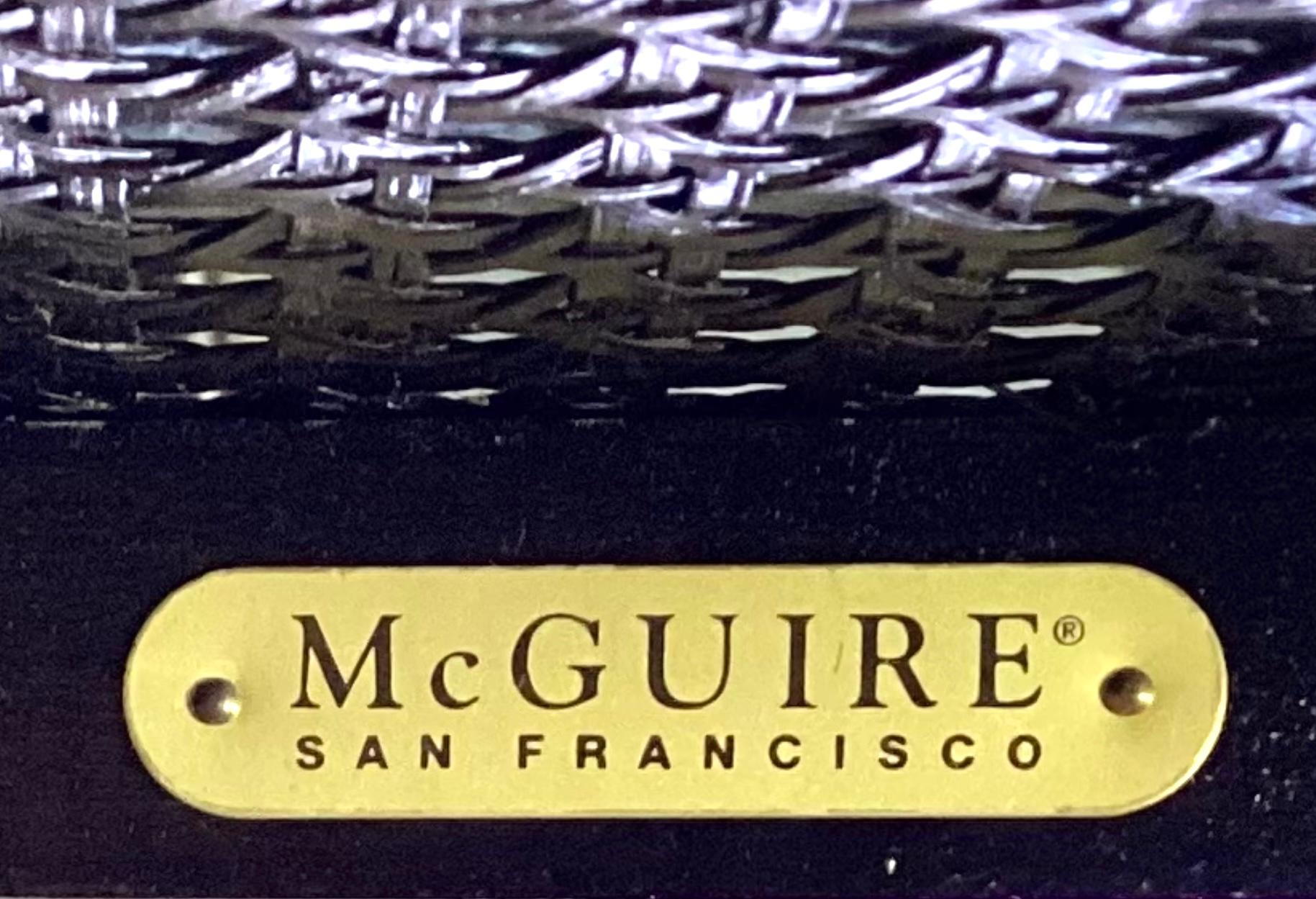 Satz von sechs McGuire Of San Francisco „Cracked Ice“-Esszimmerstühlen im Angebot 5