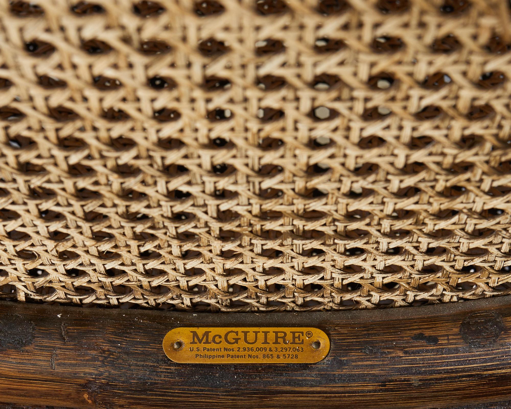 Set of Six McGuire Organic Modern Rattan Cane Dining Chairs  10
