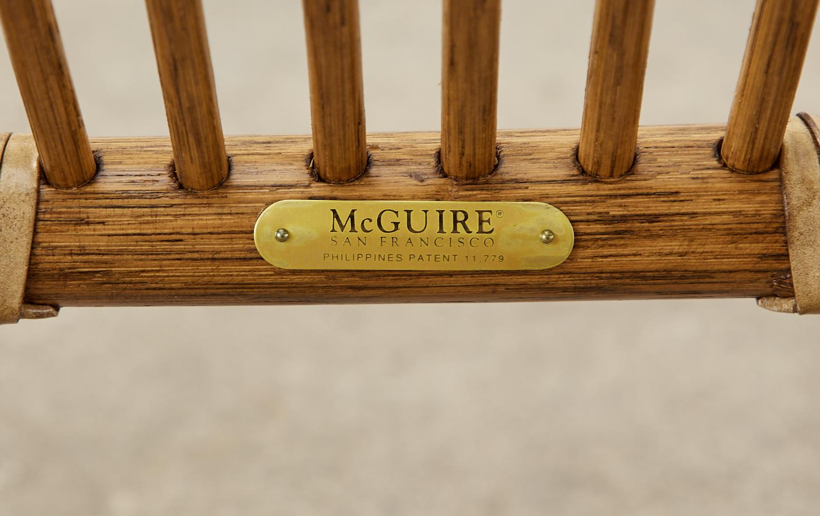 Set of Six McGuire Organic Modern Rattan Dining Chairs 3