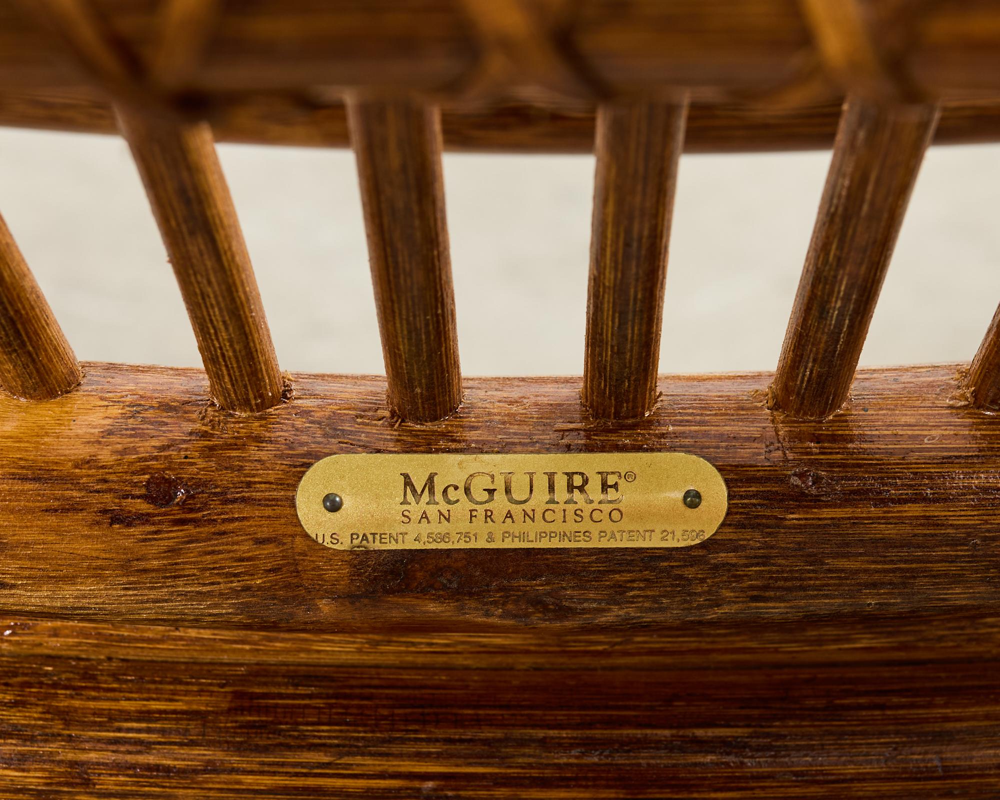 Ensemble de six chaises de salle à manger McGuire en rotin Design/One  en vente 8