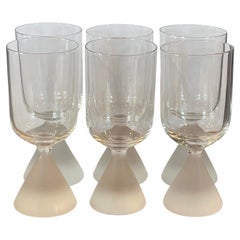 Juego de seis copas de agua/vino MCM "EKE1" con base esmerilada by Ekenas of Sweden