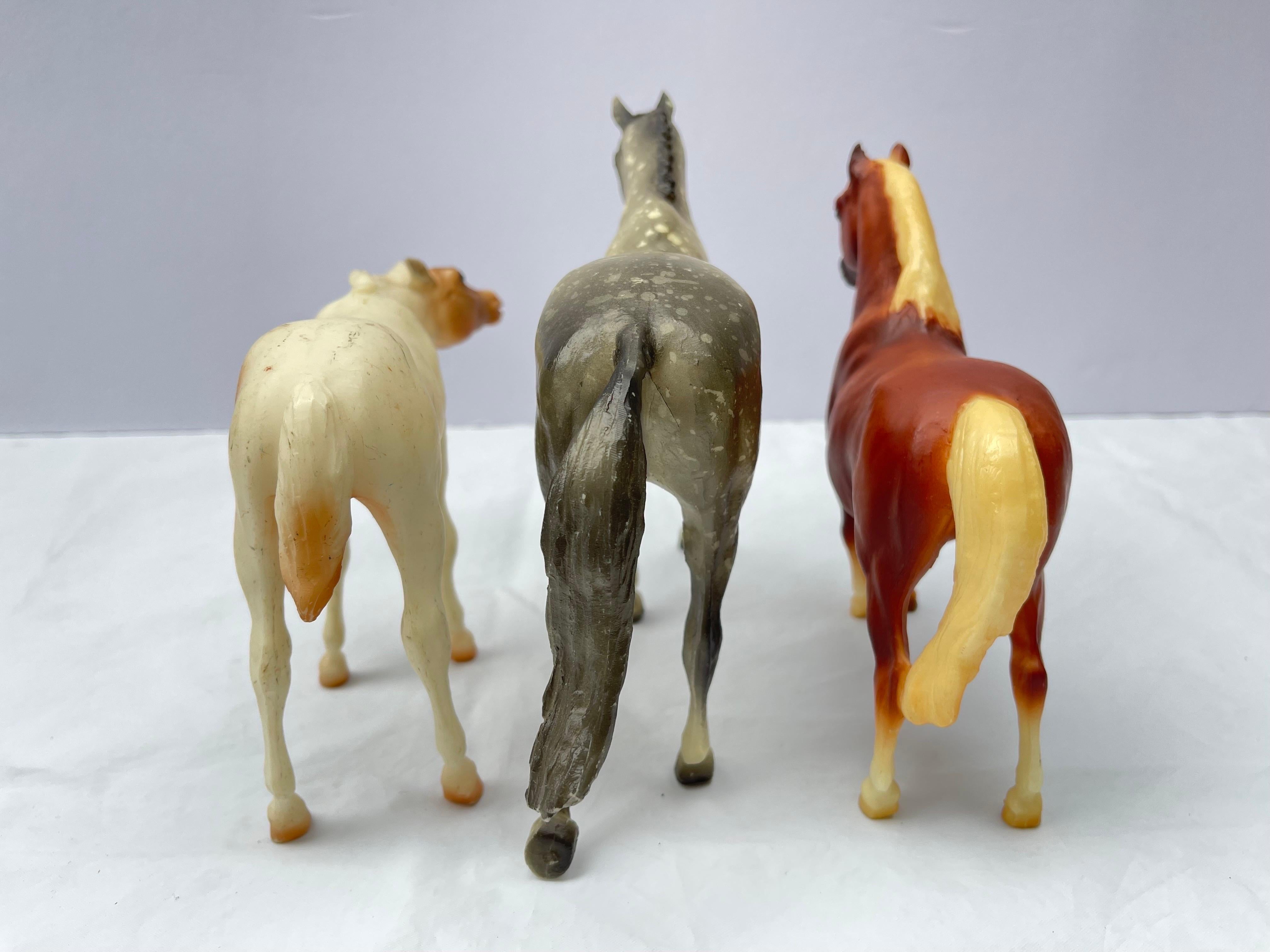 Plastic  Set of Six Medium Size Vintage Breyer Horses (Box 3) For Sale
