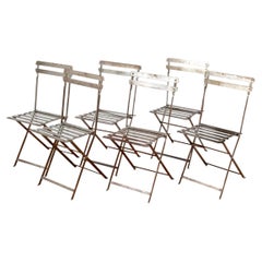 Set of Six Metal Folding Garden Chairs
