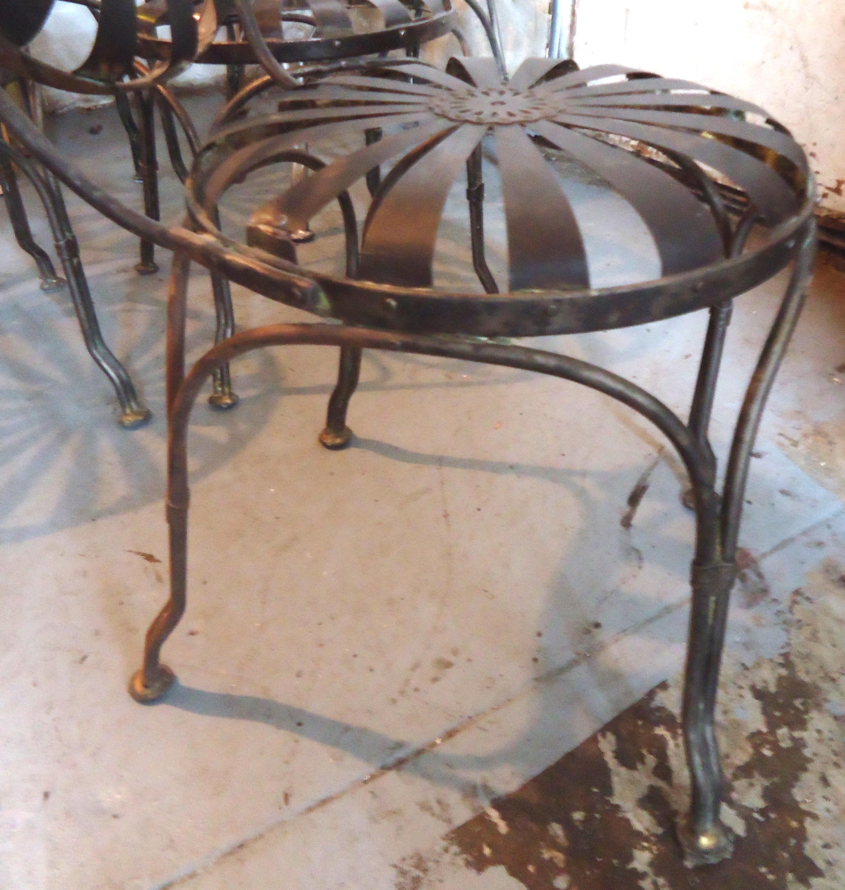 Mid-20th Century Set of Four Metal Chairs