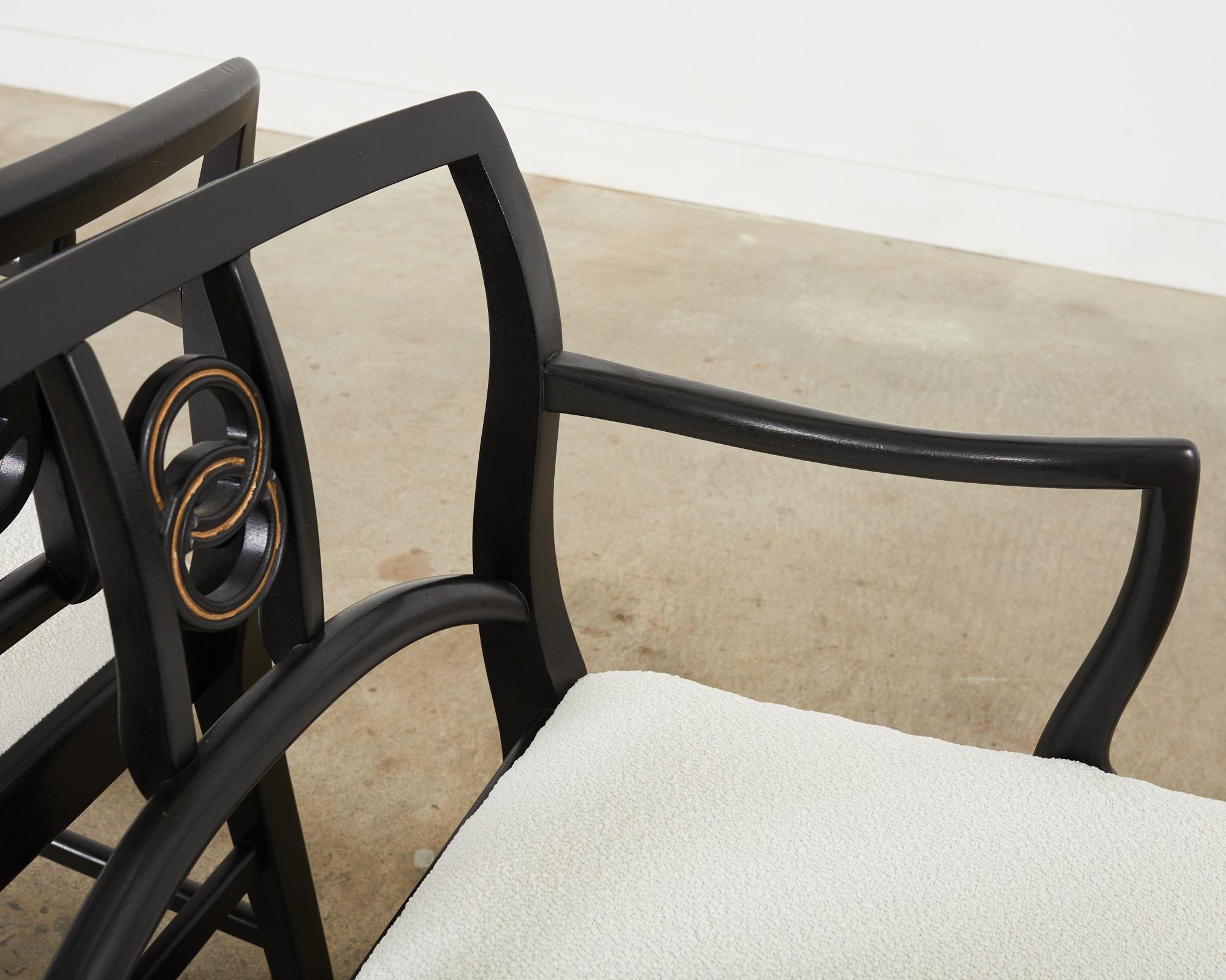 Set of Six Michael Taylor for Baker Dining Chairs with Bouclé 4