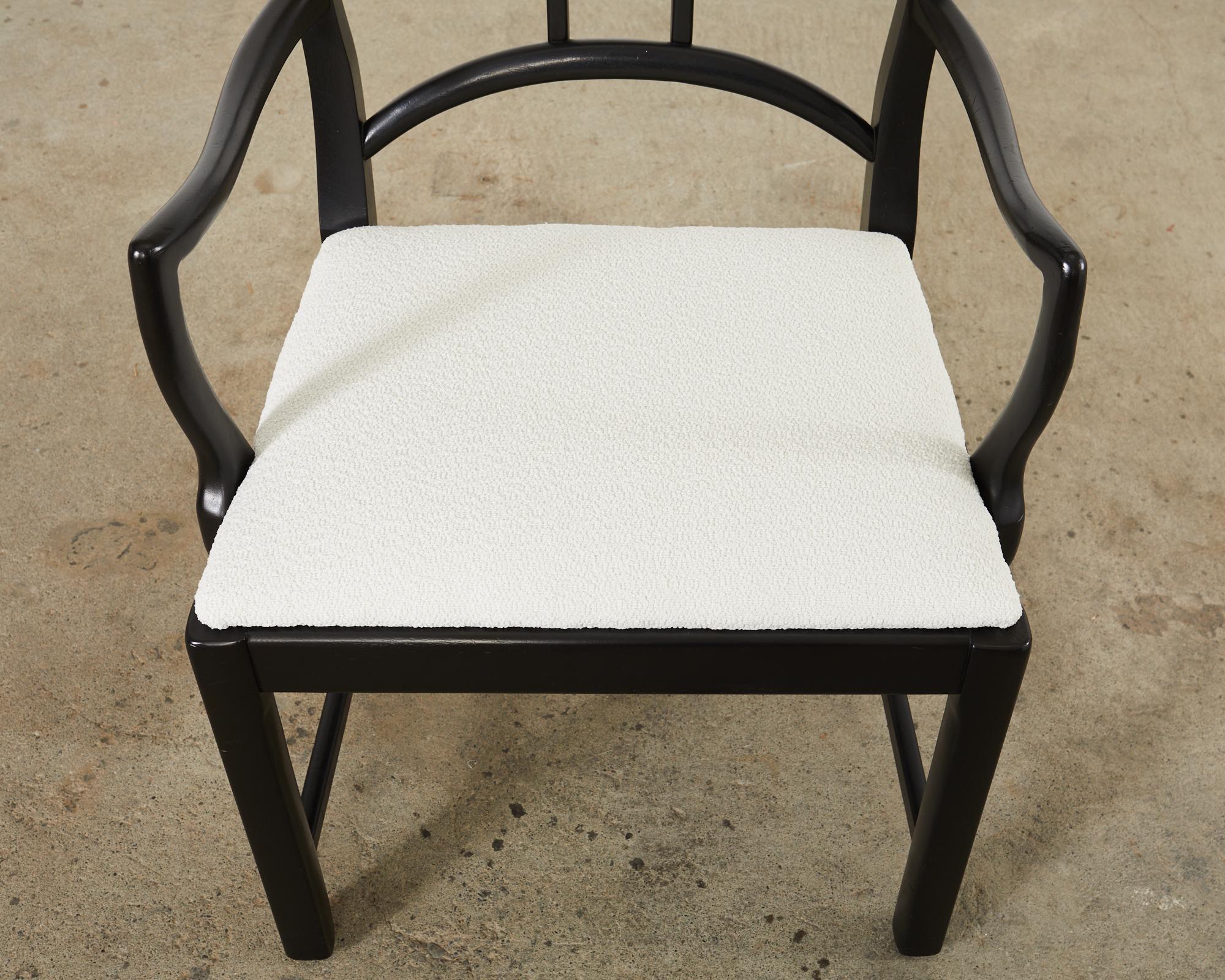 Set of Six Michael Taylor for Baker Dining Chairs with Bouclé For Sale 11