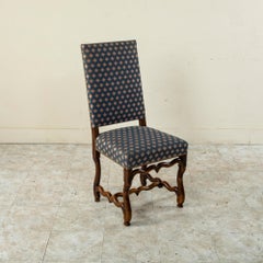 Set of Six Mid-20th Century French Hand Carved Mutton Leg Chairs