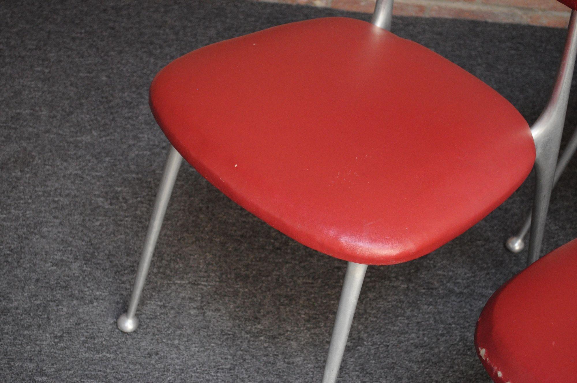 Set of Six Mid-Century Aluminum 