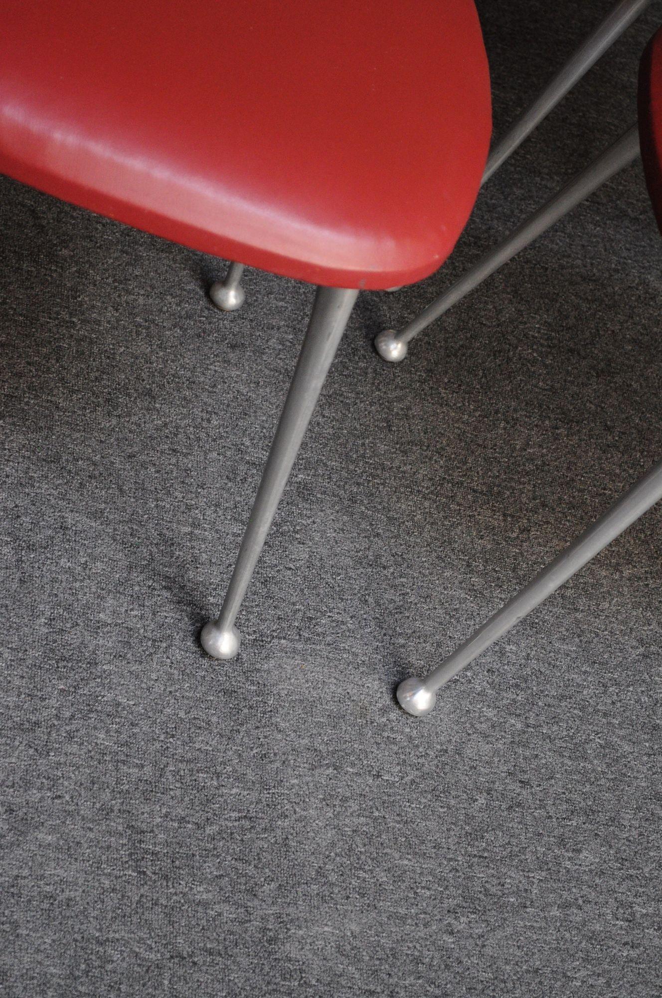 Set of Six Mid-Century Aluminum 