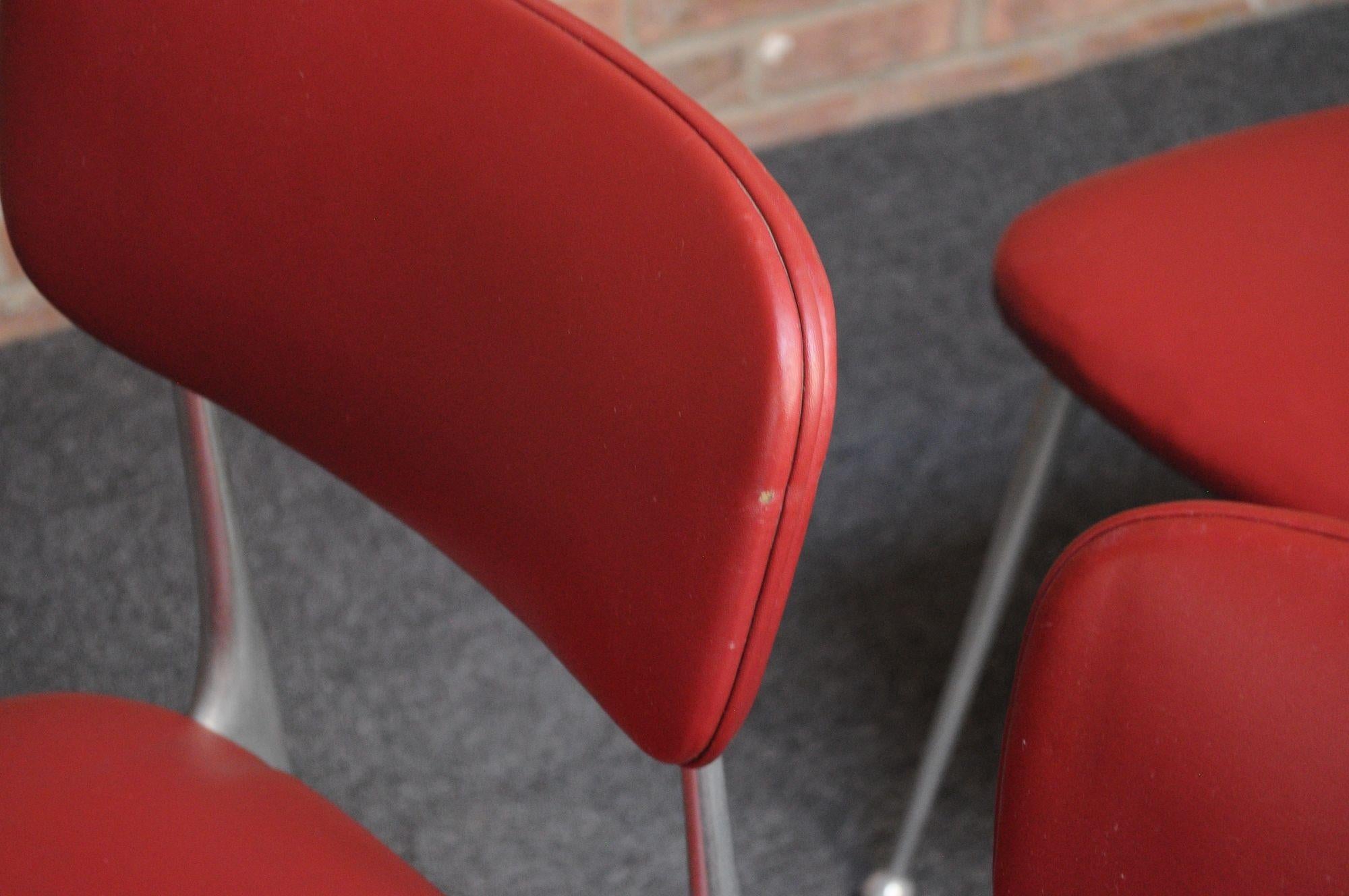 Set of Six Mid-Century Aluminum 