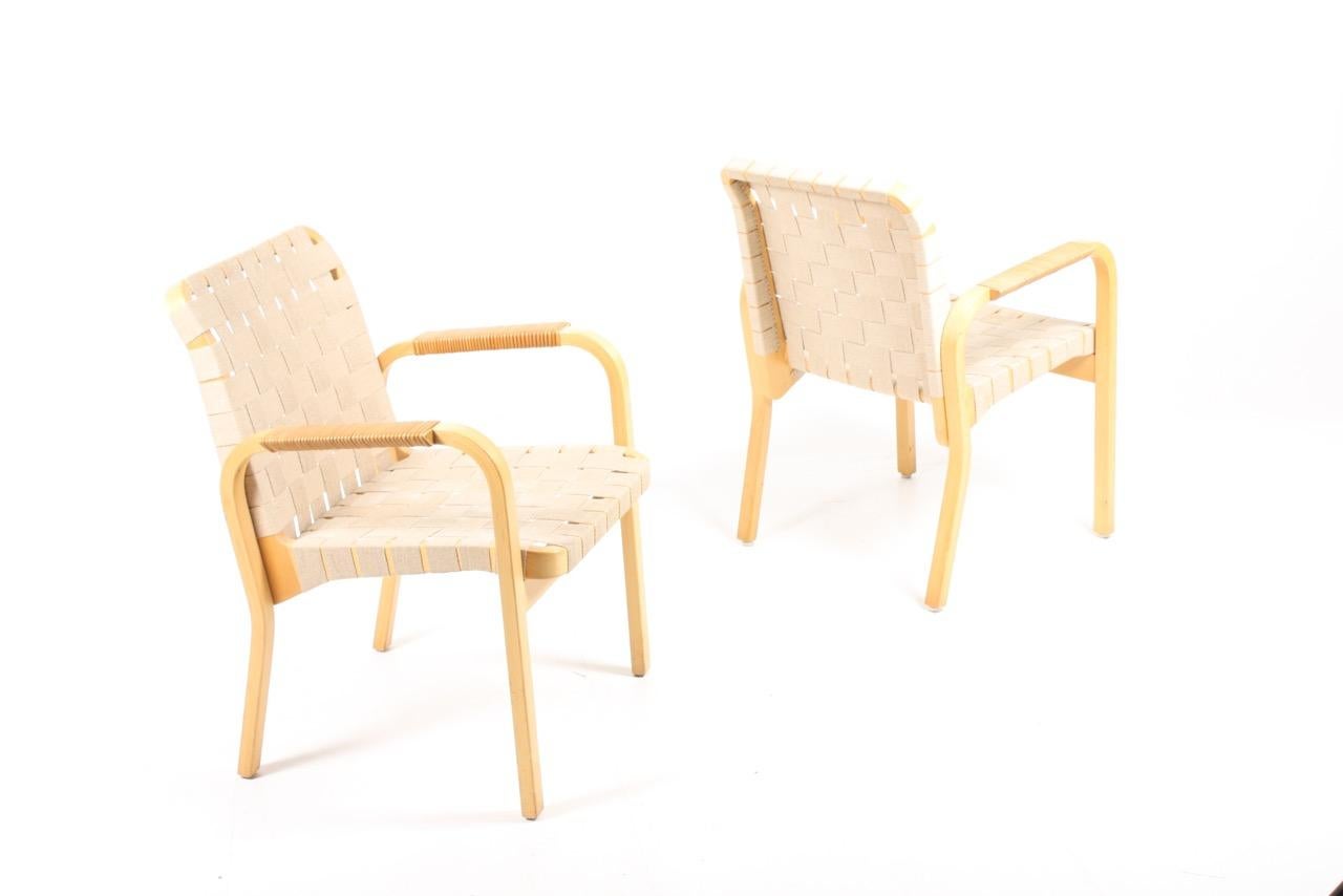 Mid-20th Century Set of Six Midcentury Alvar Aalto Chairs by Artek, Model 45