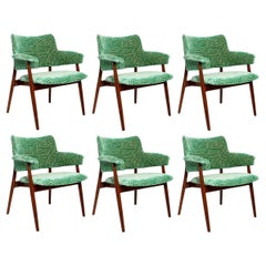 Satz von sechs Mid Century Sesseln, Dedar Jamu Jungle, Typ B-6148, Europa, 1960er Jahre