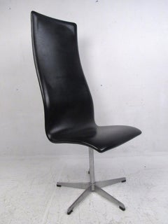 Set of Six Midcentury Arne Jacobsen for Fritz Hansen Swivel Chairs