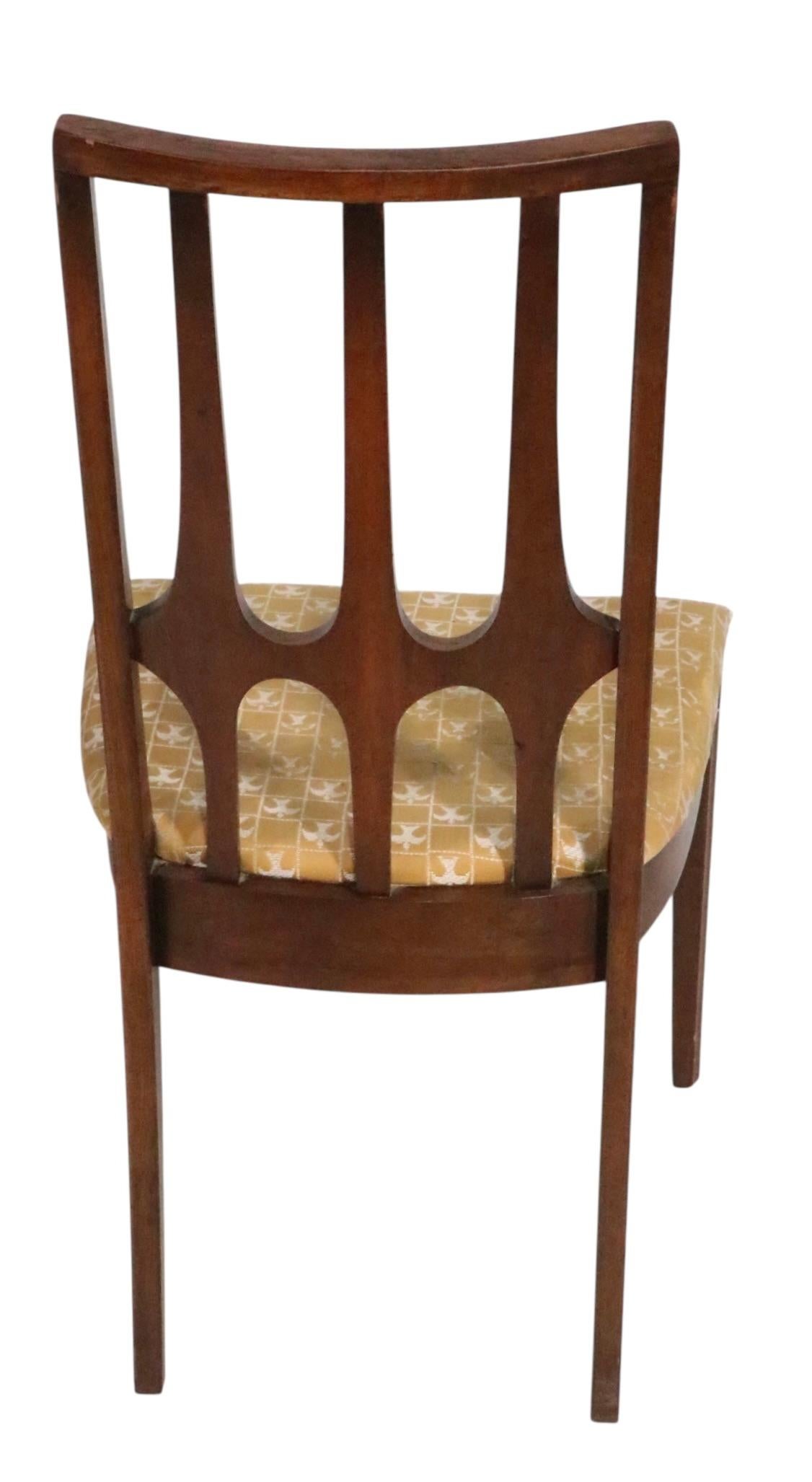 Set of Six Mid Century Broyhill Brasilia Dining Chairs c. 1960's For Sale 5
