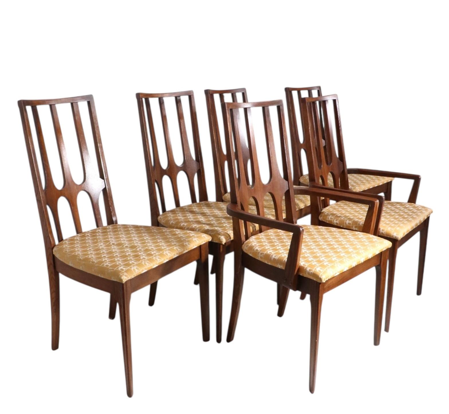 American Set of Six Mid Century Broyhill Brasilia Dining Chairs c. 1960's For Sale