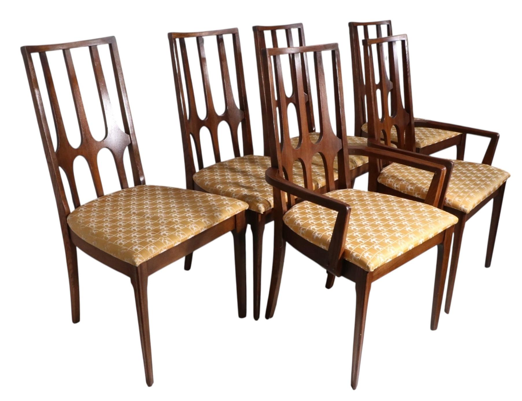 20th Century Set of Six Mid Century Broyhill Brasilia Dining Chairs c. 1960's For Sale