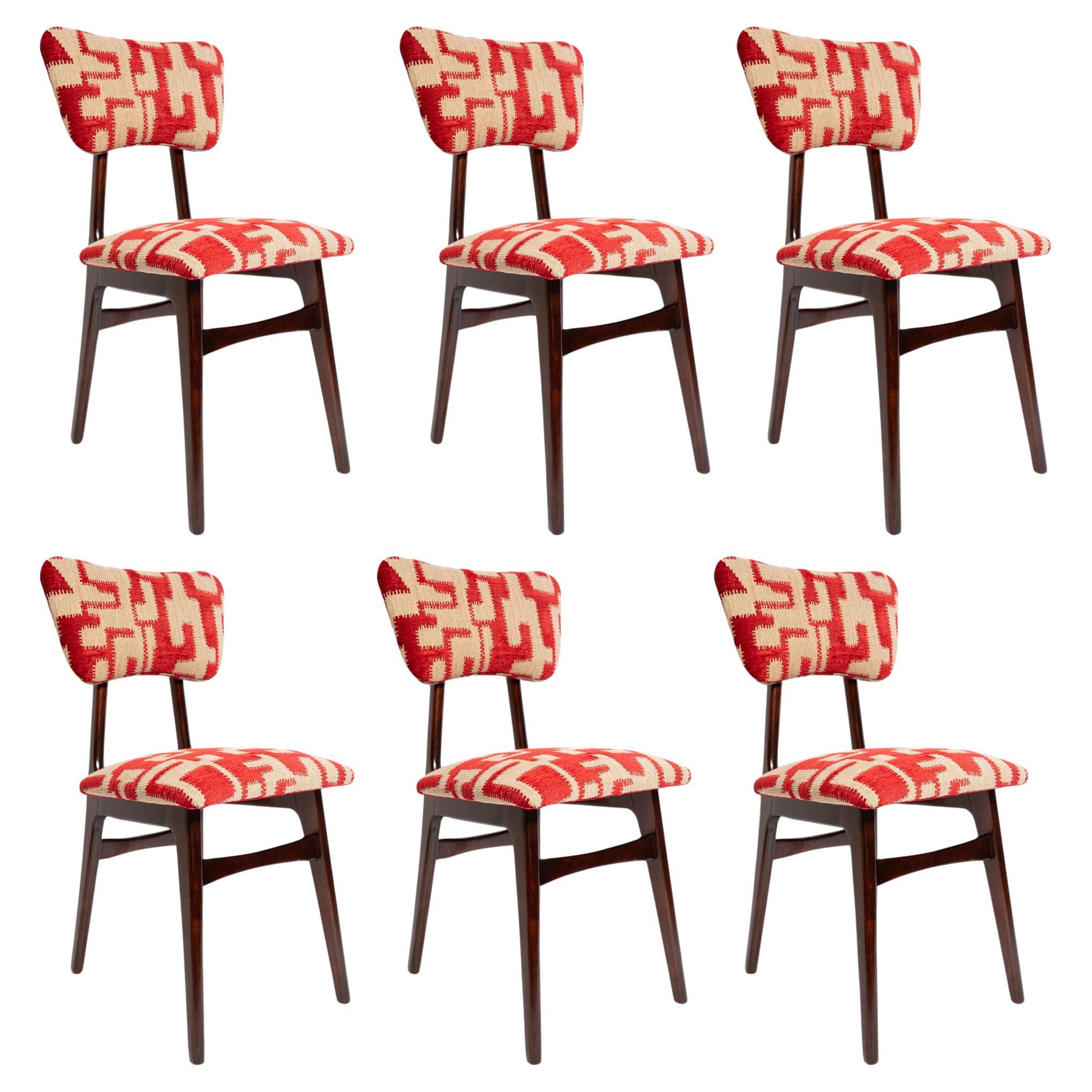 Satz von sechs Schmetterlingsstühlen aus der Mitte des Jahrhunderts, DELFI Carmine C&C, Nussbaumholz, 1960er Jahre im Angebot