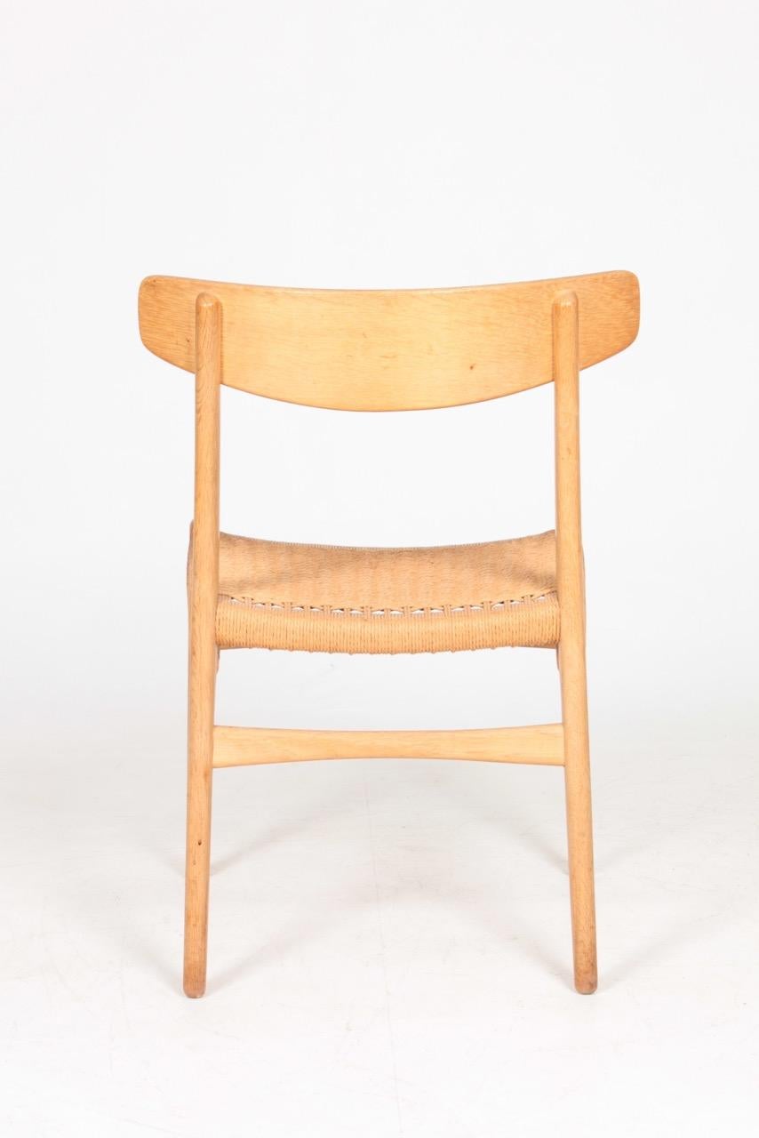 Set of Six Midcentury CH 23 Side Chairs in Oak by Wegner Danish Design, 1950s 2