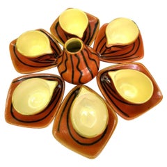 Retro Set of Six Midcentury Coffee Service with Pitcher, 1970s
