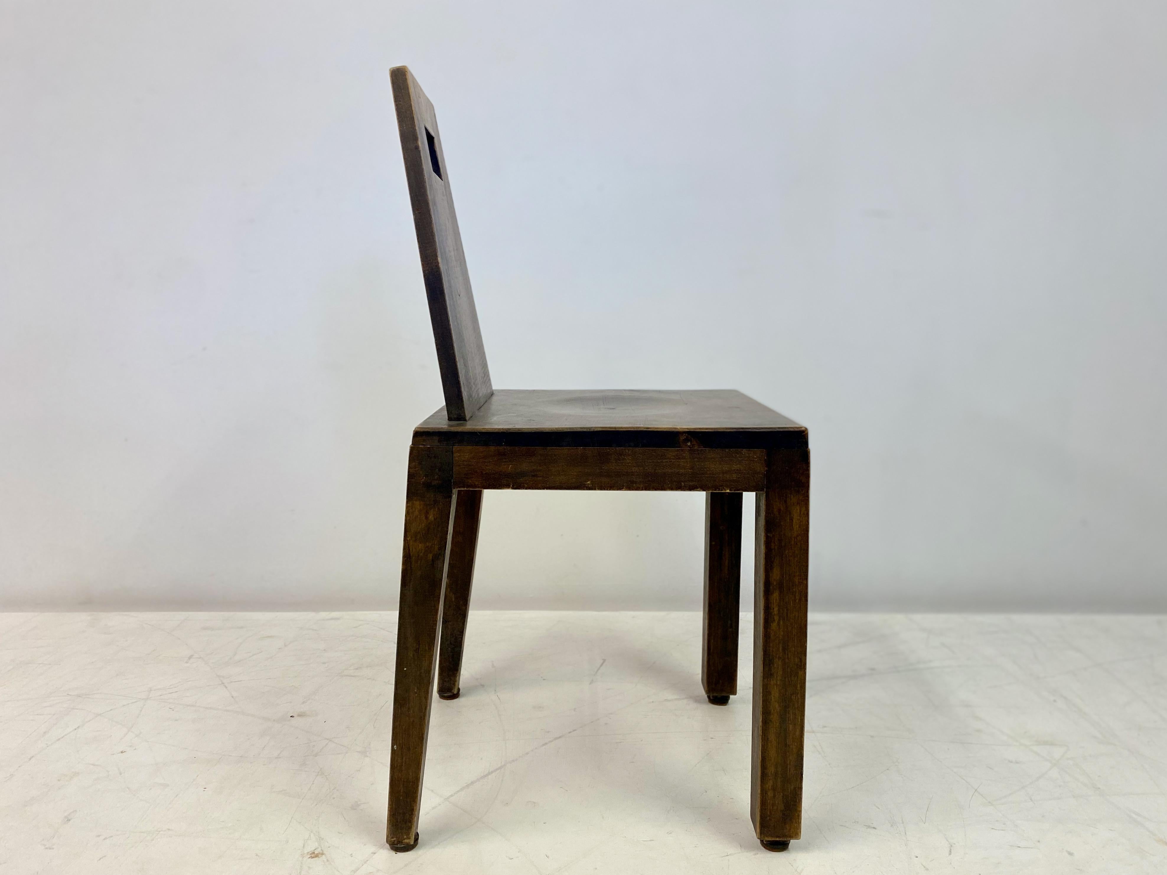 Set of Six Mid Century Brutalist Dining Chairs For Sale 4