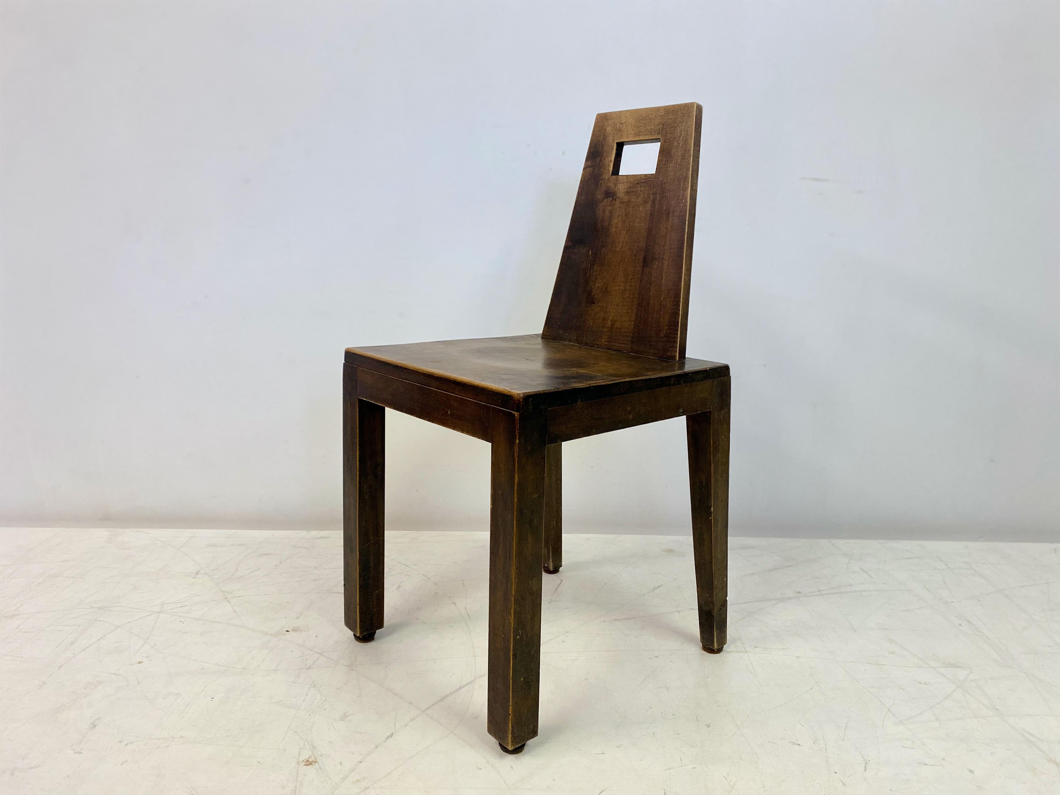 Set of Six Mid Century Brutalist Dining Chairs For Sale 7