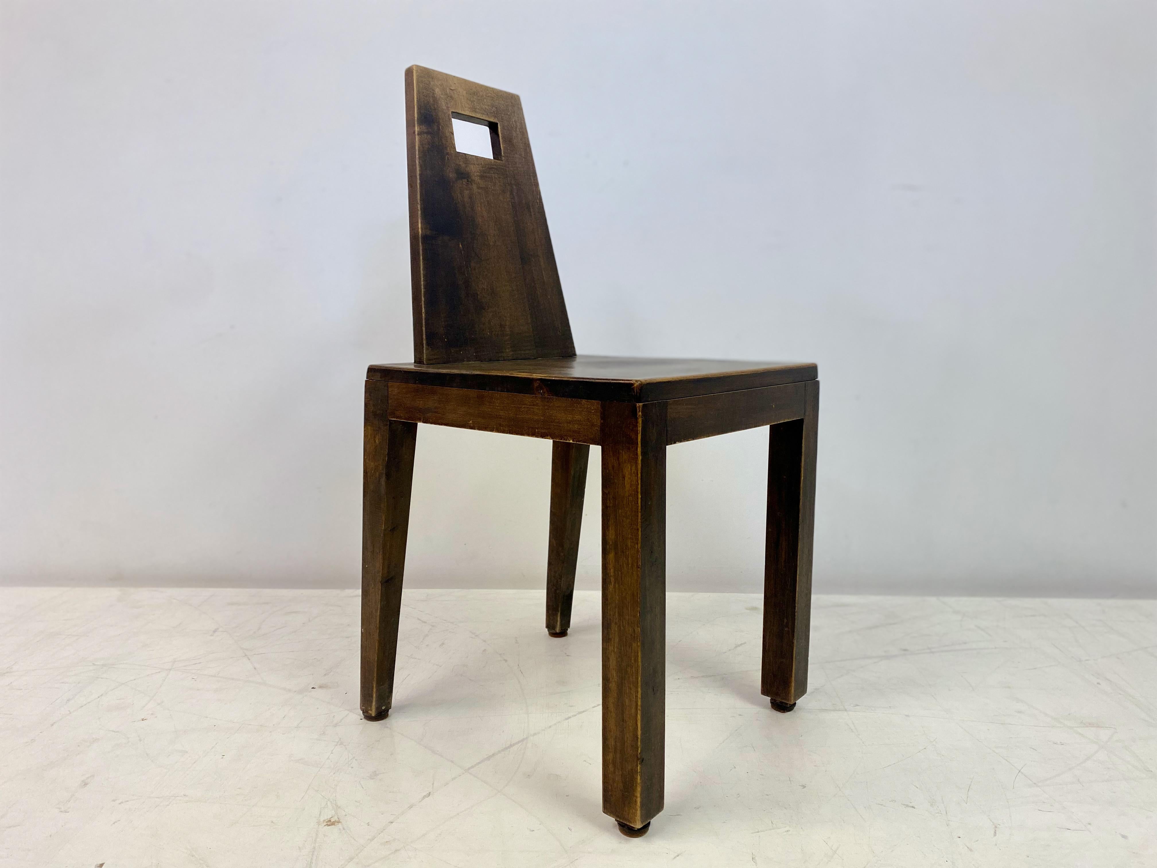Set of Six Mid Century Brutalist Dining Chairs For Sale 3
