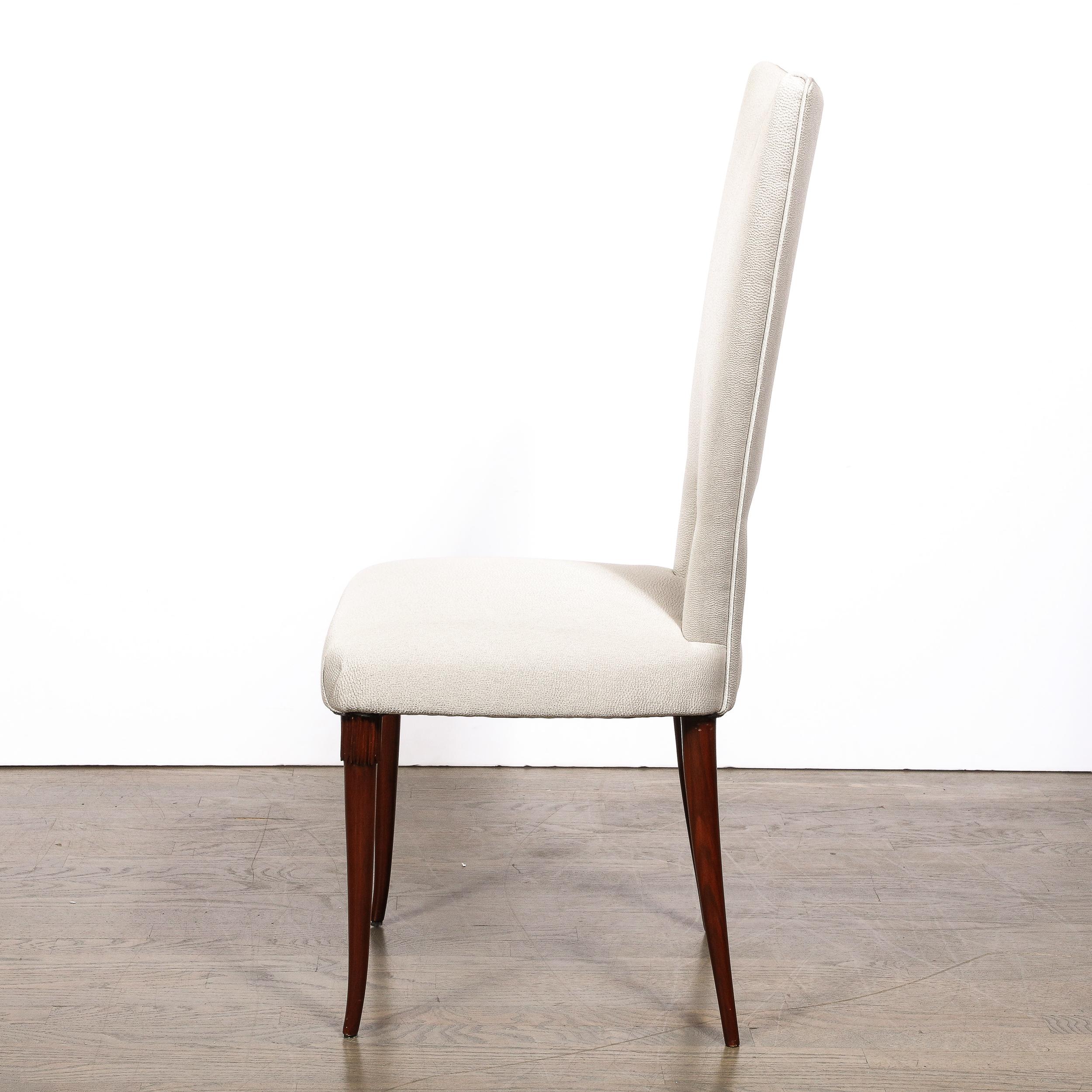 Walnut Set of Six Mid-Century Gallo Shield Form Dining Chairs by Pier Luigi Colli 