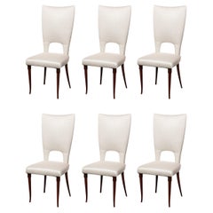 Sechser-Set Gallo Shield Form Dining Chairs von Pier Luigi Colli aus der Mitte des Jahrhunderts 