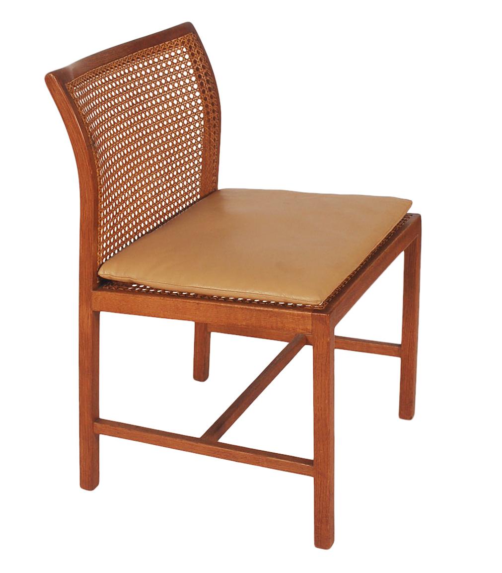 Set of Six Midcentury Danish Modern Cane Dining Chairs by Ditte & Adrian Heath 6