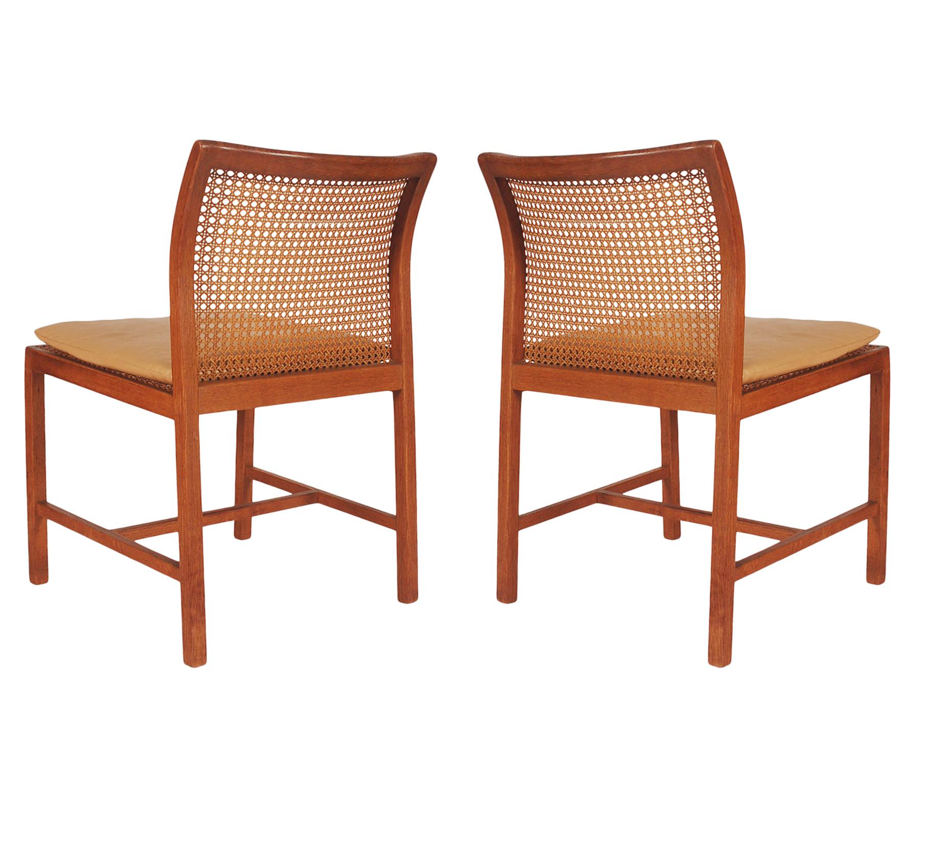 Set of Six Midcentury Danish Modern Cane Dining Chairs by Ditte & Adrian Heath In Good Condition In Philadelphia, PA