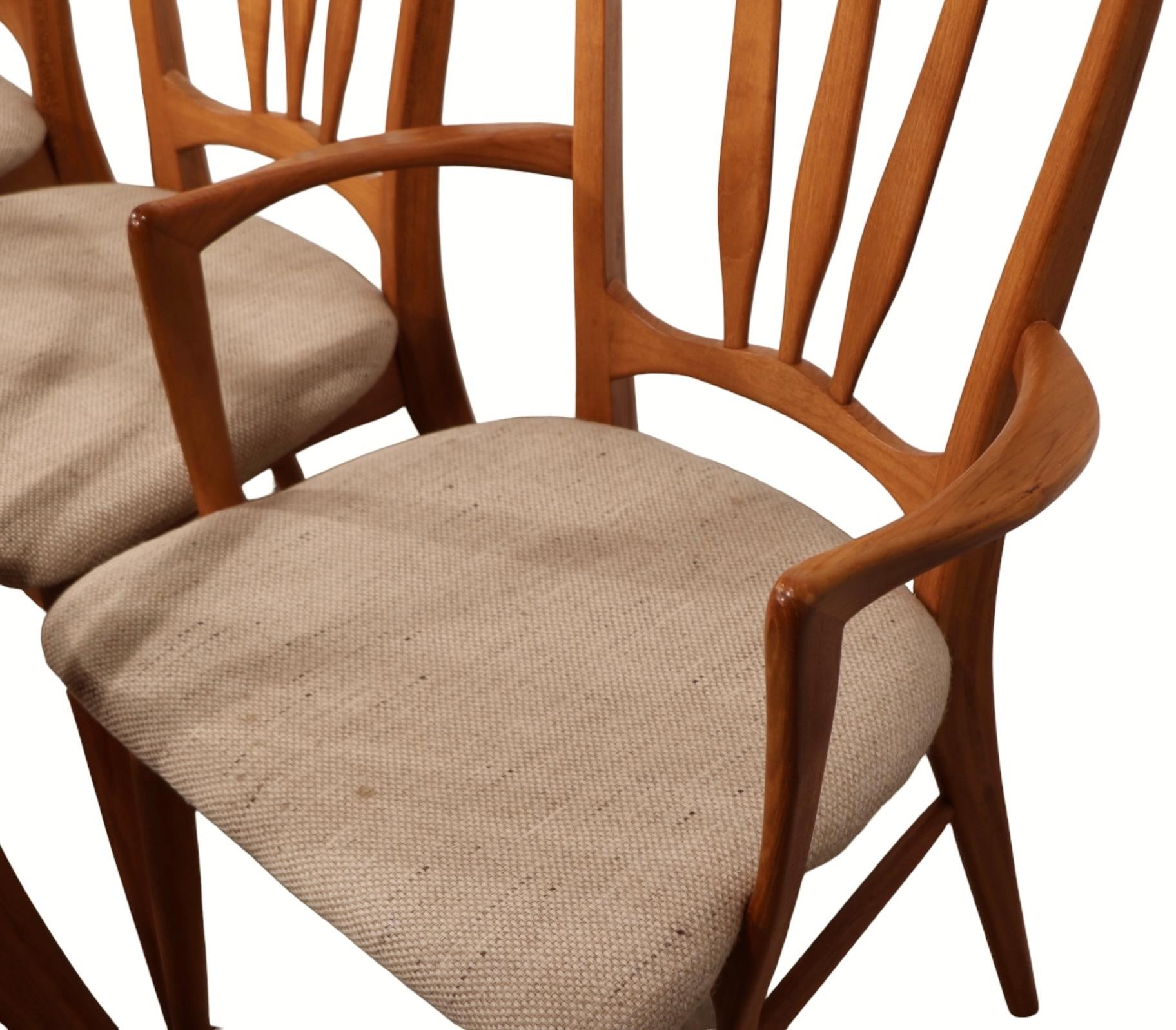 Set of Six Mid Century Danish Modern Koefoeds Hornslet Ingrid Dining Chairs For Sale 13