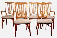 Set of Six Mid Century Danish Modern Koefoeds Hornslet Ingrid Dining Chairs