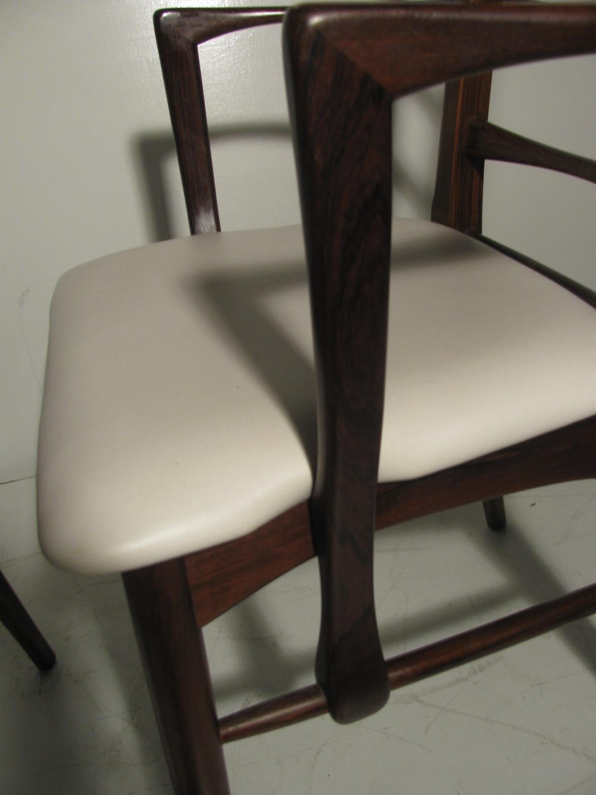 Set of Six Midcentury Danish Modern Rosewood Dining Chairs by Niels Koefoed 4