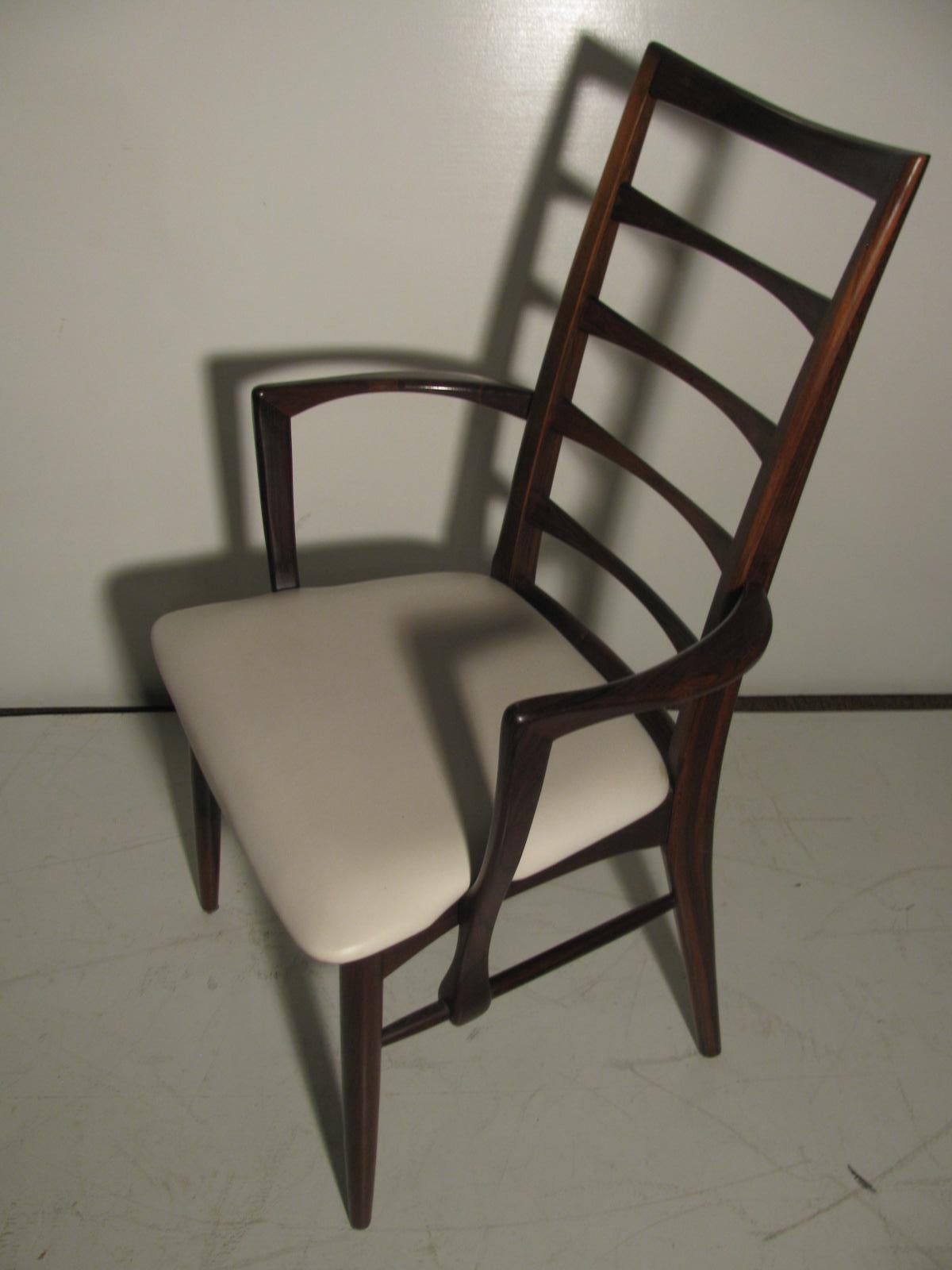 Set of Six Midcentury Danish Modern Rosewood Dining Chairs by Niels Koefoed 6