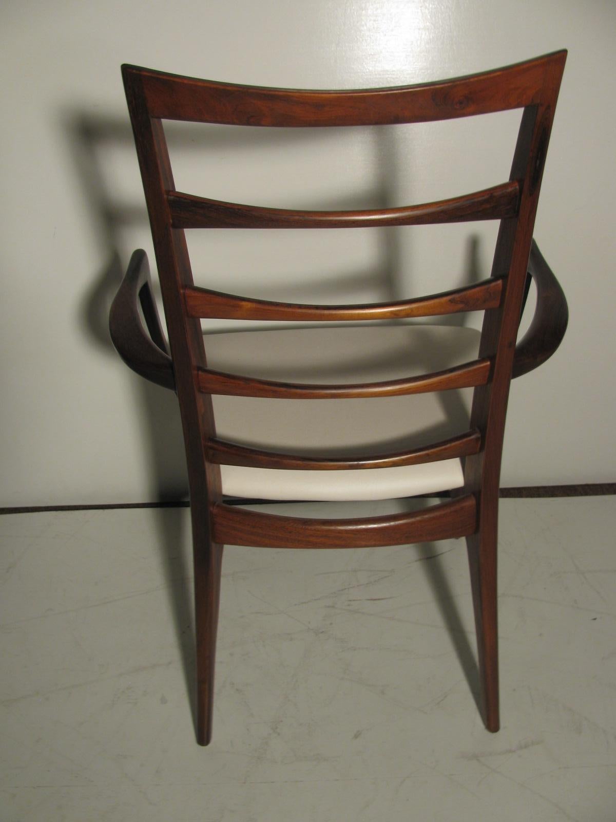 Set of Six Midcentury Danish Modern Rosewood Dining Chairs by Niels Koefoed 7