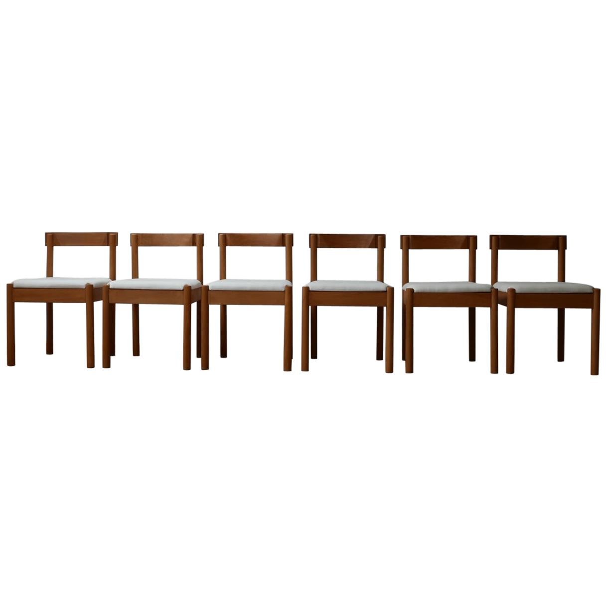 Set of Six Midcentury Dining Chairs '6'