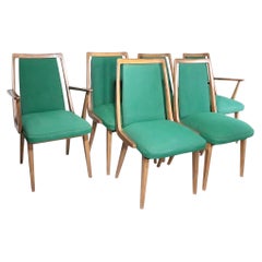 Set of Six Mid Century Dining Chairs att. to Casala