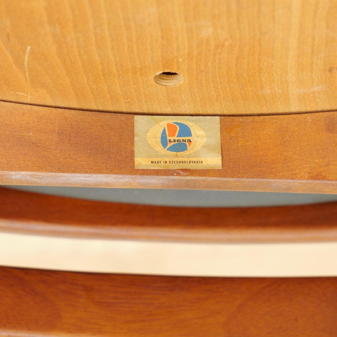 Sechser-Set Mid Century Esszimmerstühle von Antonin Suman für Ligna im Angebot 4