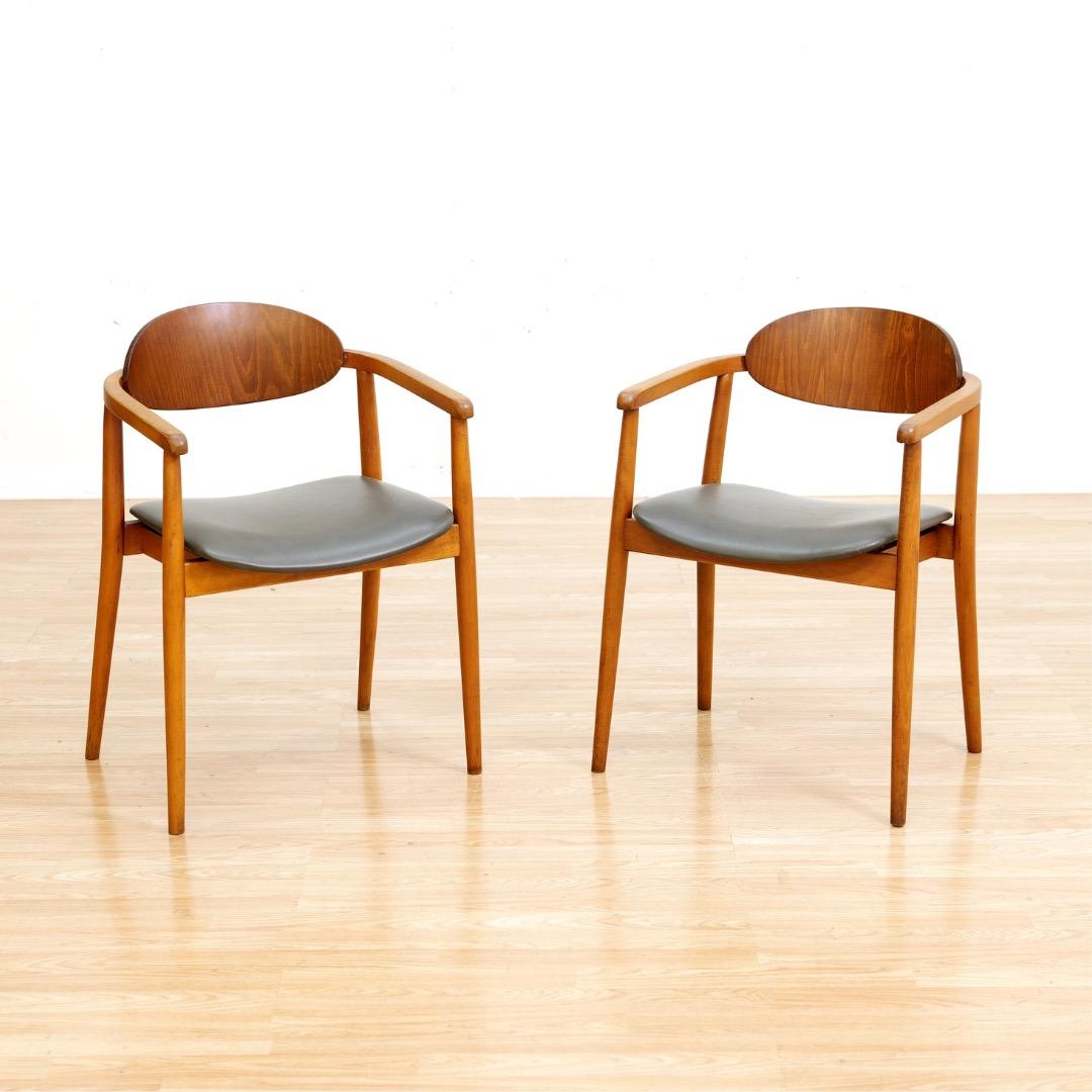 Sechser-Set Mid Century Esszimmerstühle von Antonin Suman für Ligna im Angebot 2