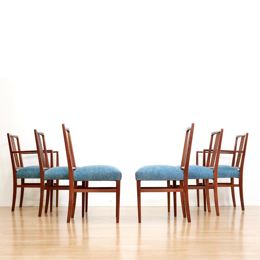 Satz von sechs Mid Century Esszimmerstühlen von Gordon Russell im Zustand „Gut“ im Angebot in Los Angeles, CA