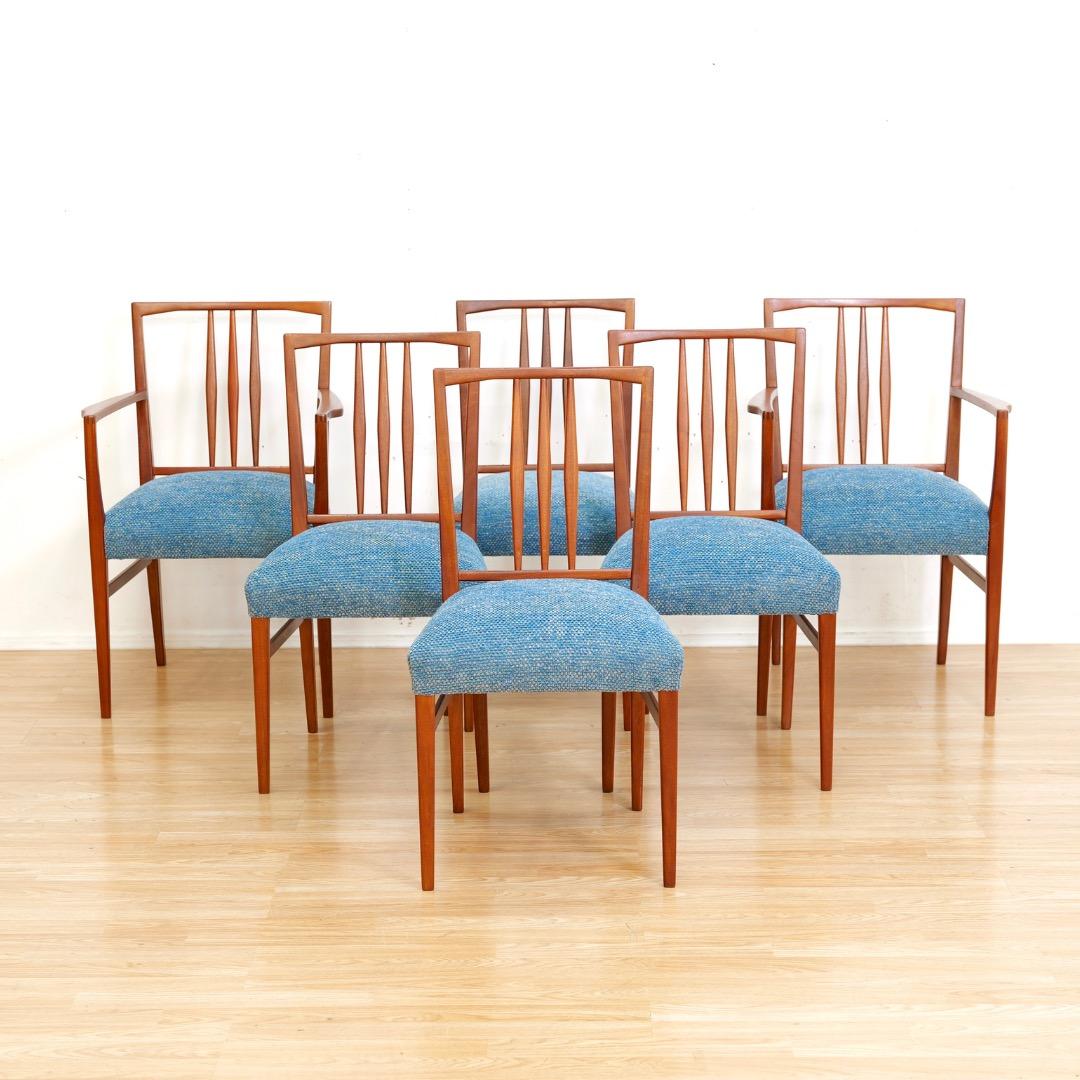 Satz von sechs Mid Century Esszimmerstühlen von Gordon Russell im Angebot 2