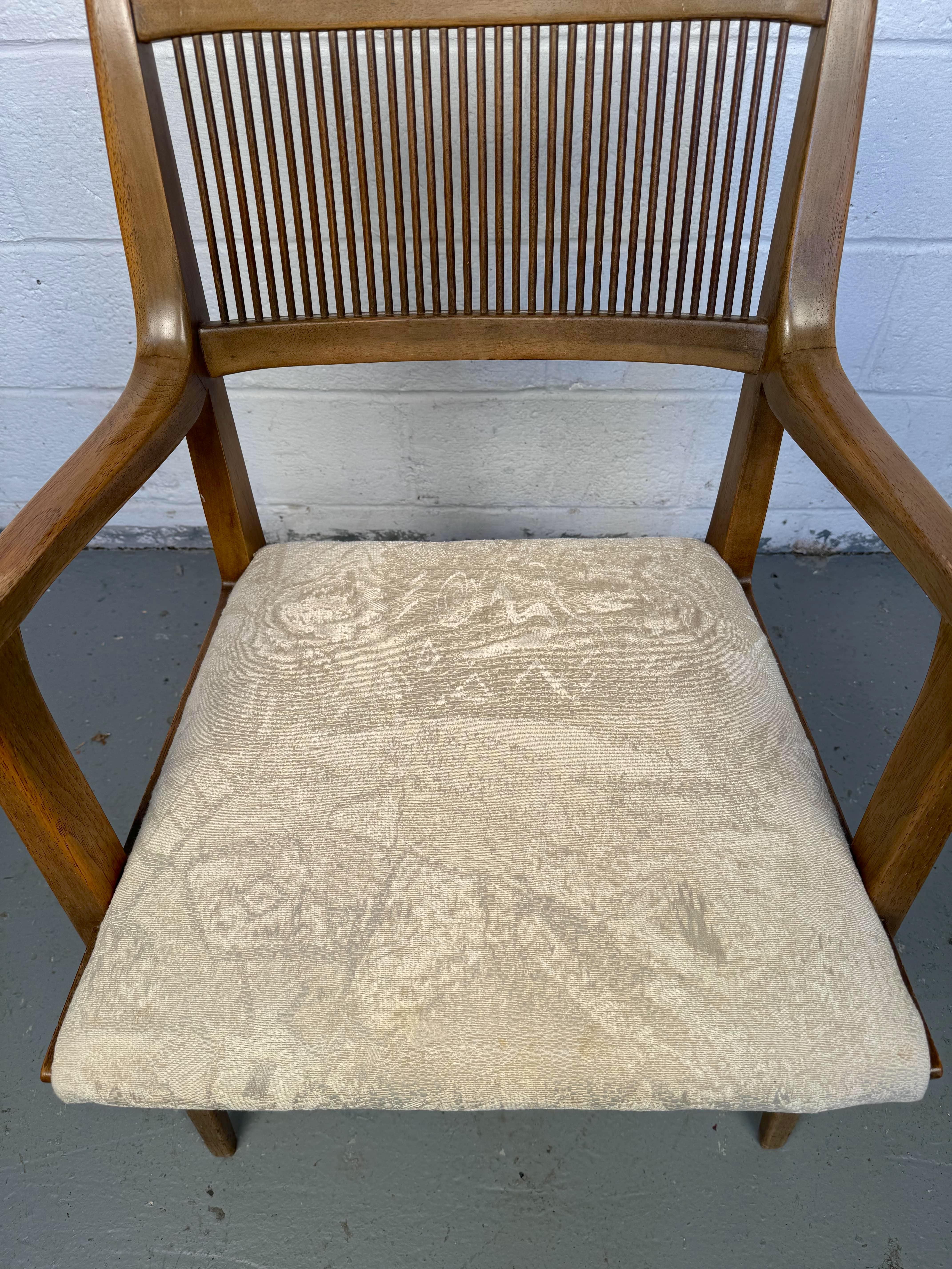 Wood Set of Six Mid-Century Dining Chairs by John Van Koert for Drexel