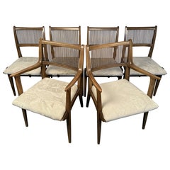 Ensemble de six chaises de salle à manger du milieu du siècle par John Van Koert pour Drexel.