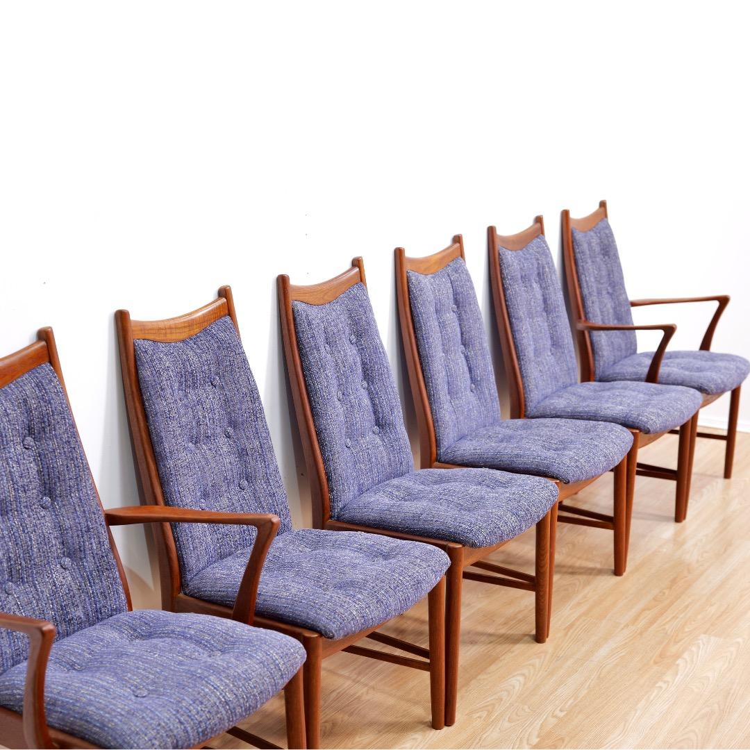 Mid-Century Modern Set of Six Mid Century Dining Chairs by McIntosh Furniture For Sale