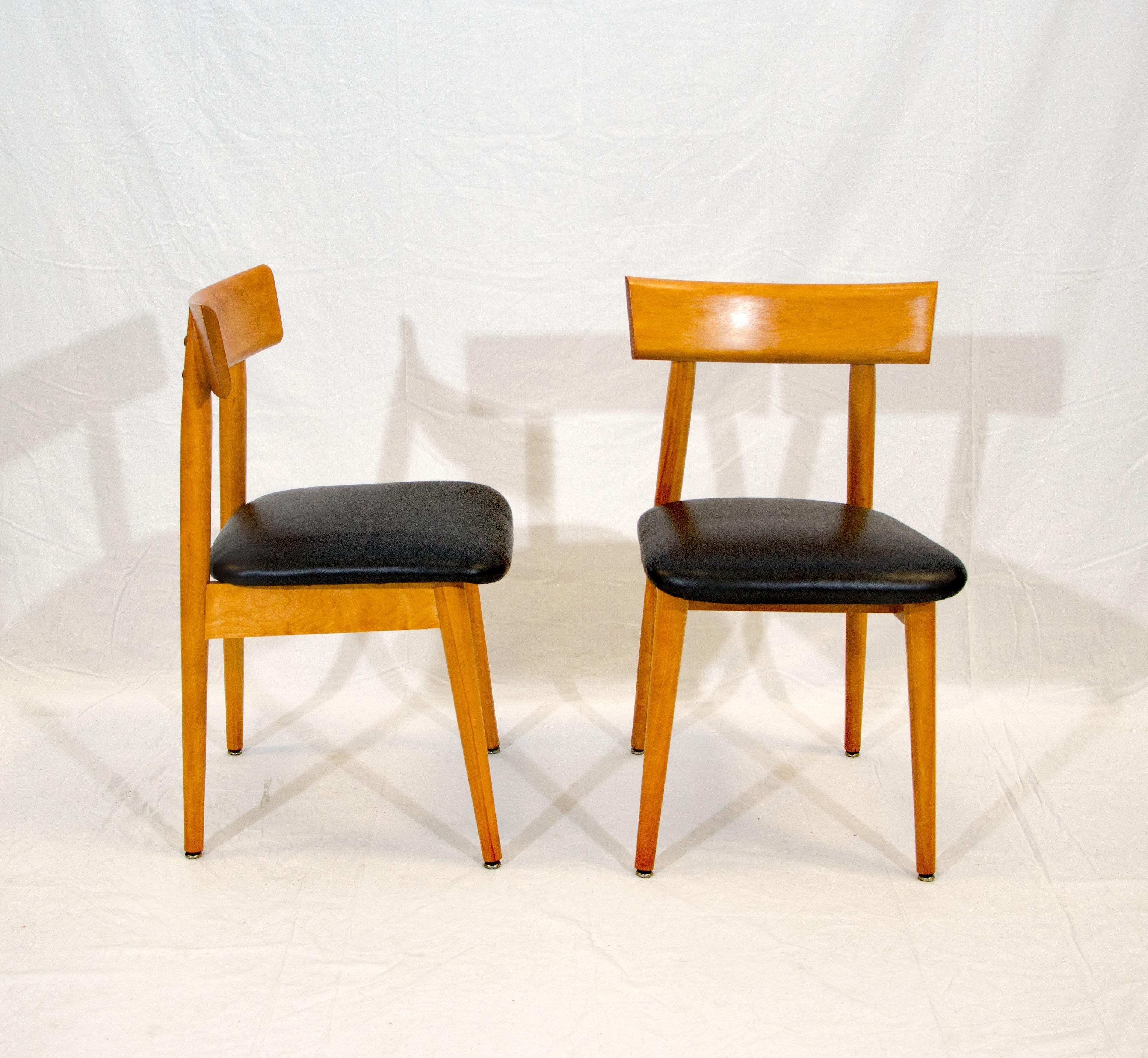 Mid-Century Modern Set of Six Midcentury Dining Chairs, Conant Ball