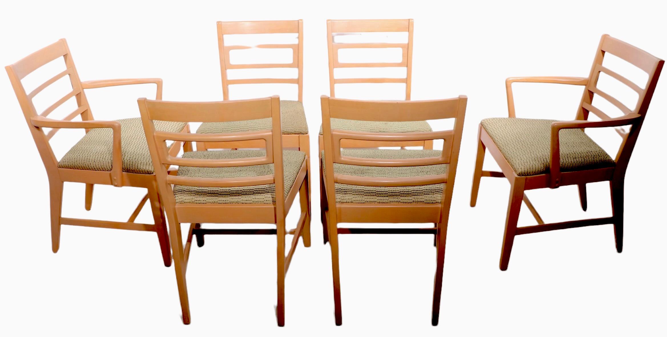Ensemble de six chaises de salle à manger Drexel Precedent de style mi-siècle moderne par Wormley en vente 3