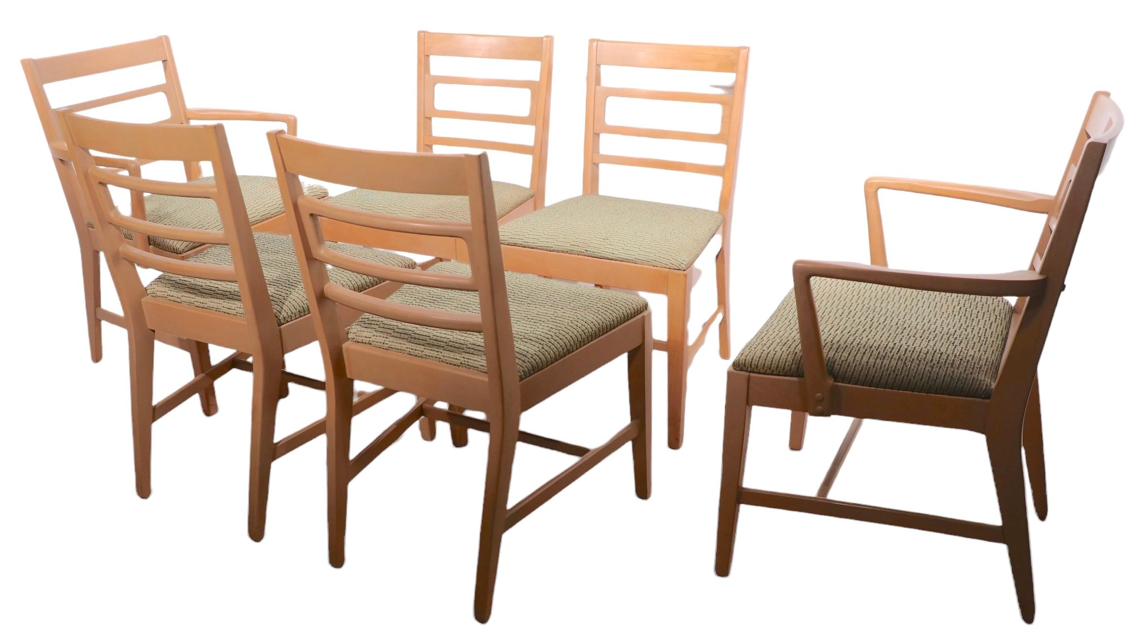 Ensemble de six chaises de salle à manger Drexel Precedent de style mi-siècle moderne par Wormley en vente 4