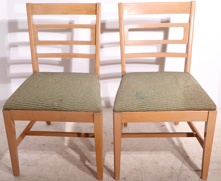 Set of Six Mid Century Dining Chairs Drexel Precedent by Wormley In Good Condition For Sale In New York, NY